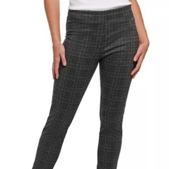 Calvin Klein Pants - Calvin Klein Grey and Black Plaid Stretch Pants - NWOT